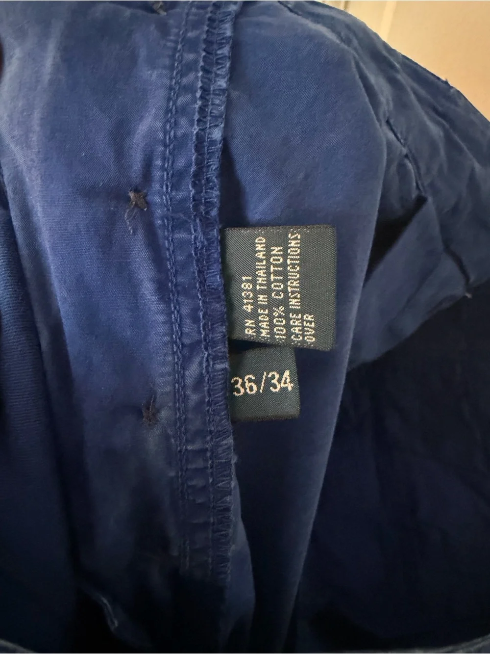 Polo Ralph Lauren Vintage Blue Utility Cargo Pants Wide Leg 36x34